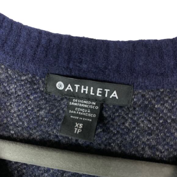 ATHLETA Sweater Size XS Merino Wool Blend Hawthorne Textured Crew Sweater - Picture 1 of 7